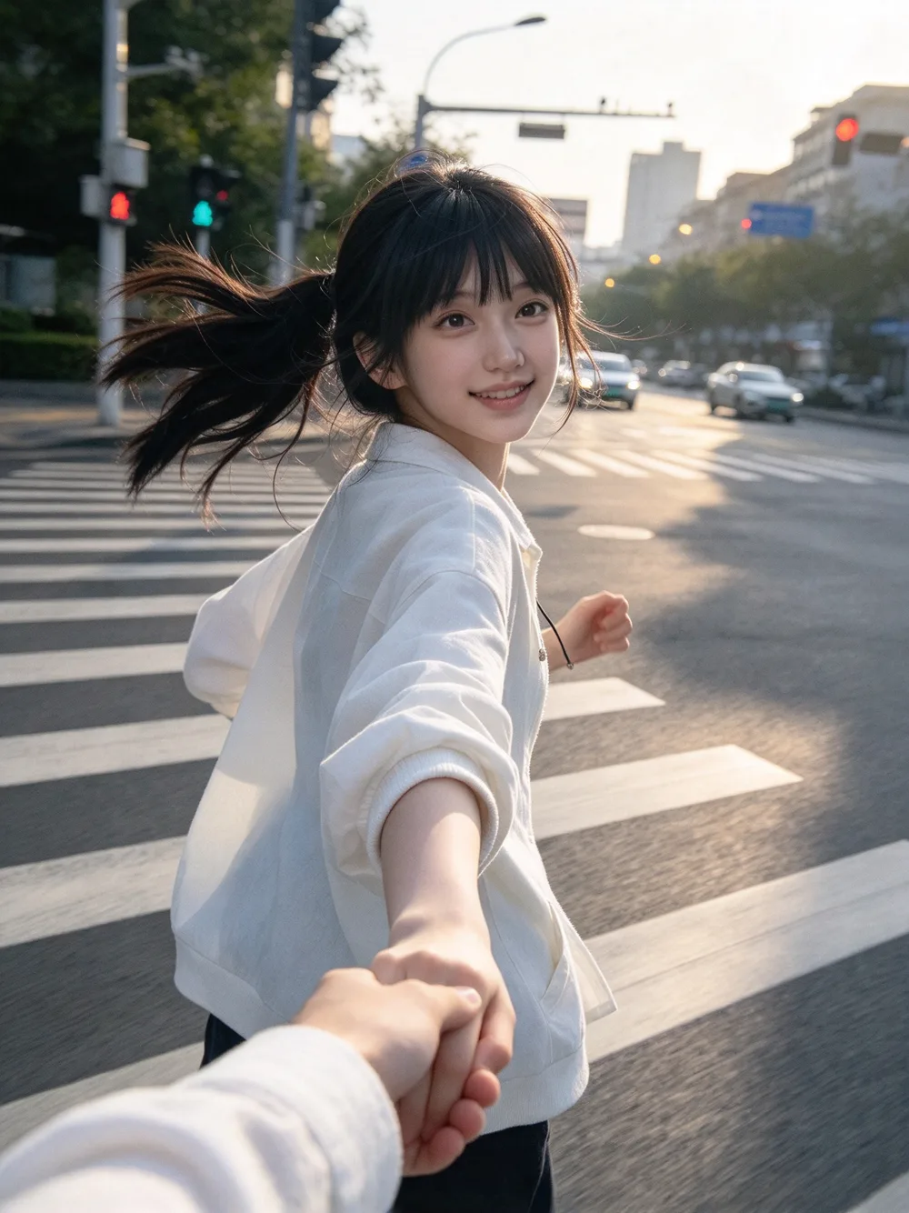 过马路回头